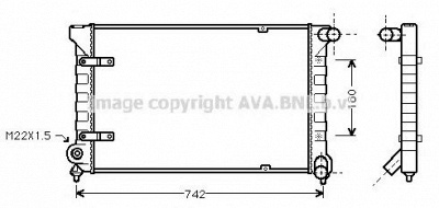 AVA QUALITY COOLING vw2042 -  Радиатор, охлаждение двигателя